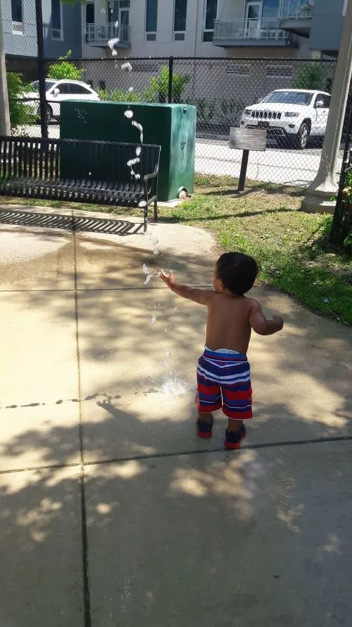 Commercial Club Park has a great playground with a unique and distinctive features - the most obvious one being a large,